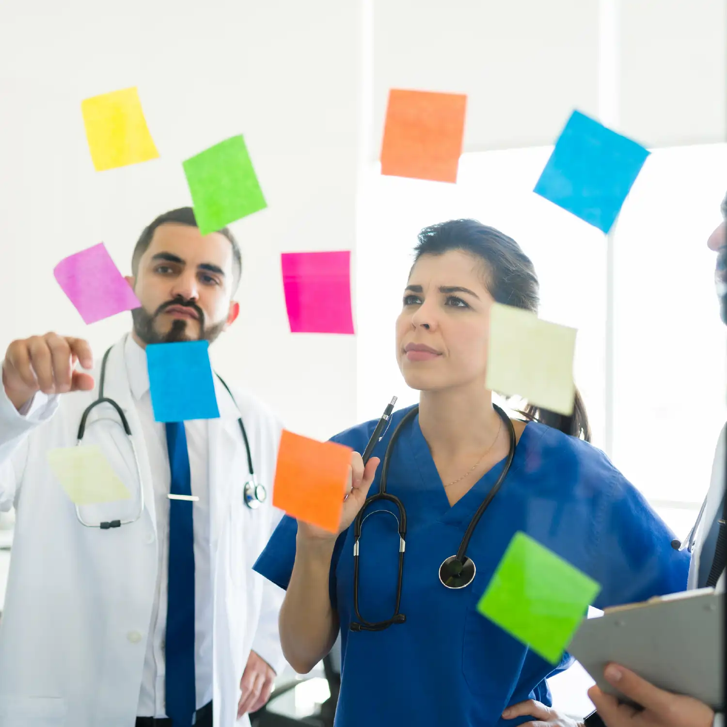 Illustration of pediatric clinic owners choosing PlusPedia for clinic growth and control