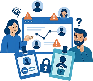 Illustration of pediatric clinic administrators choosing PlusPedia for centralized clinic control